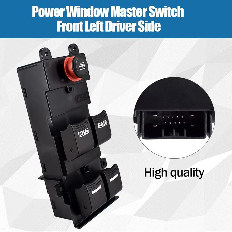Front Left Driver Master Power Window Switch for Acura MDX 2007-2013 Black EPY