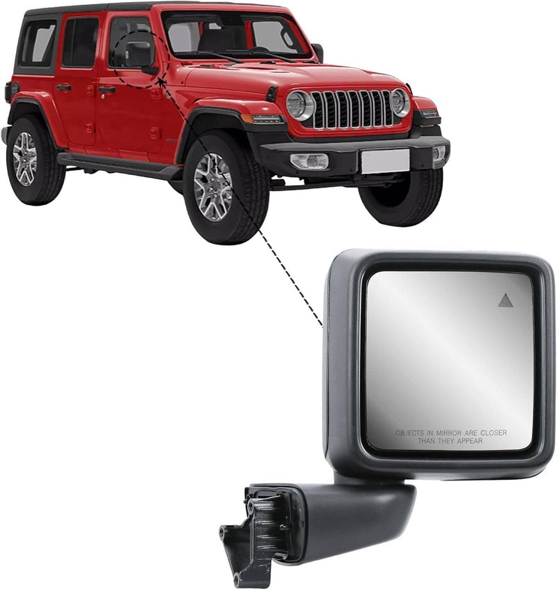 Left Right Side Rear Mirror w/ Blind Spot for Jeep Wrangler Gladiator 2018-2025