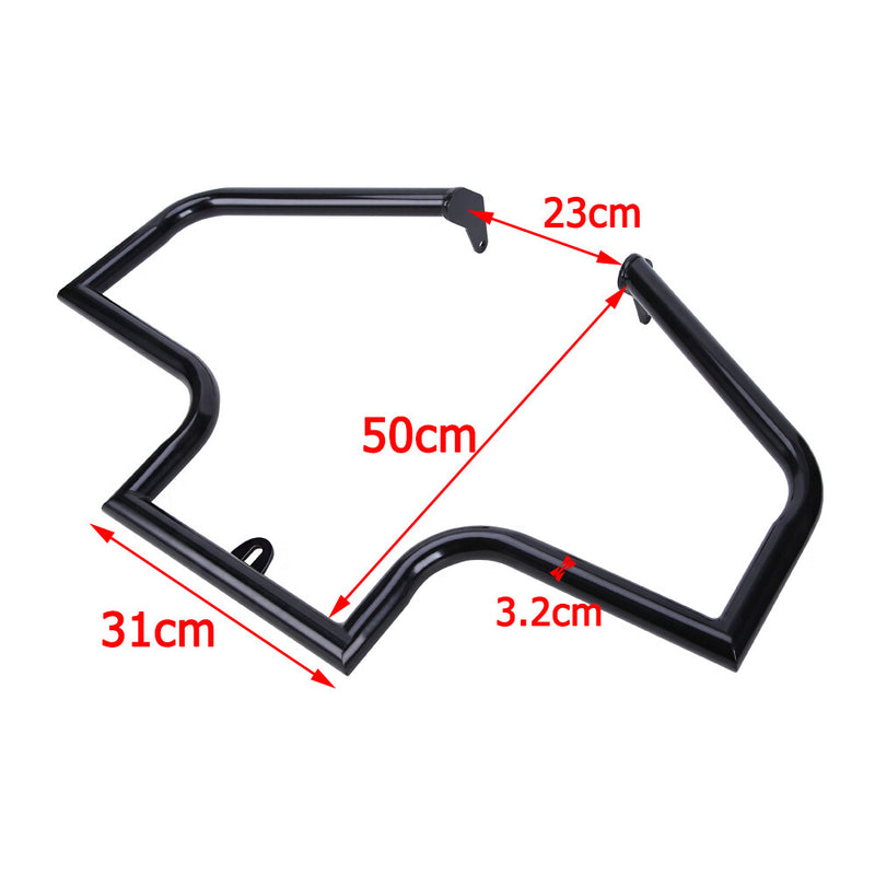 Black Engine Highway Guard Crash Bars for Harley FLSTN Softail Deluxe 2005-2017