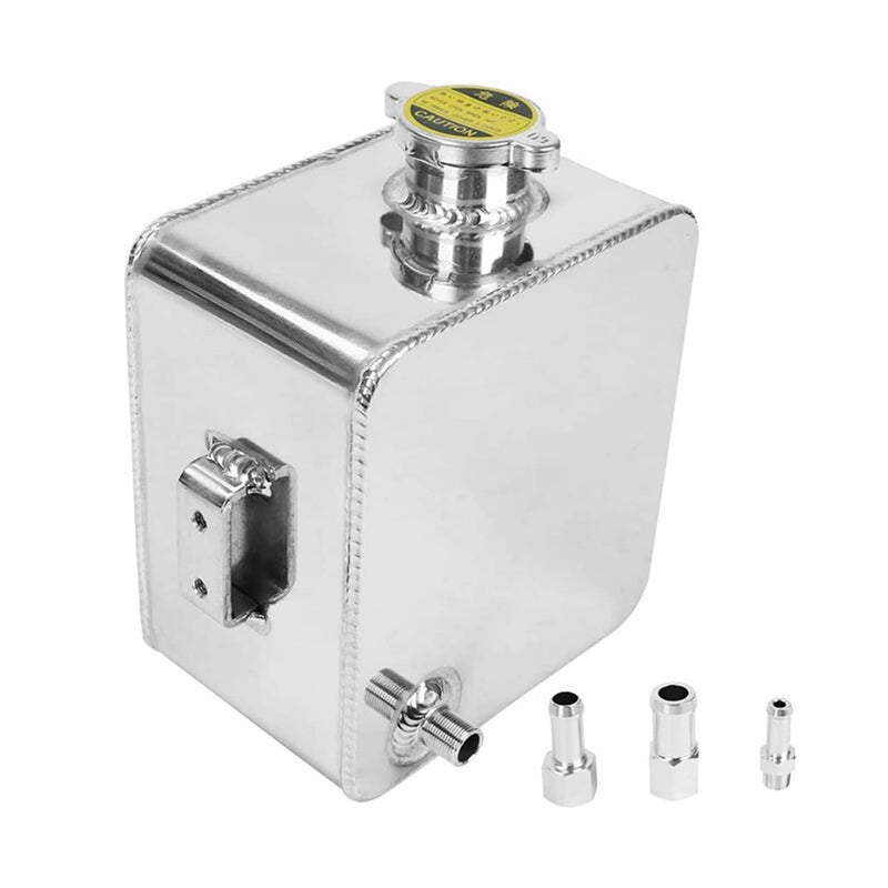 Universal Aluminum 2.5L Water Coolant Radiator Overflow Recovery Tank Bottle