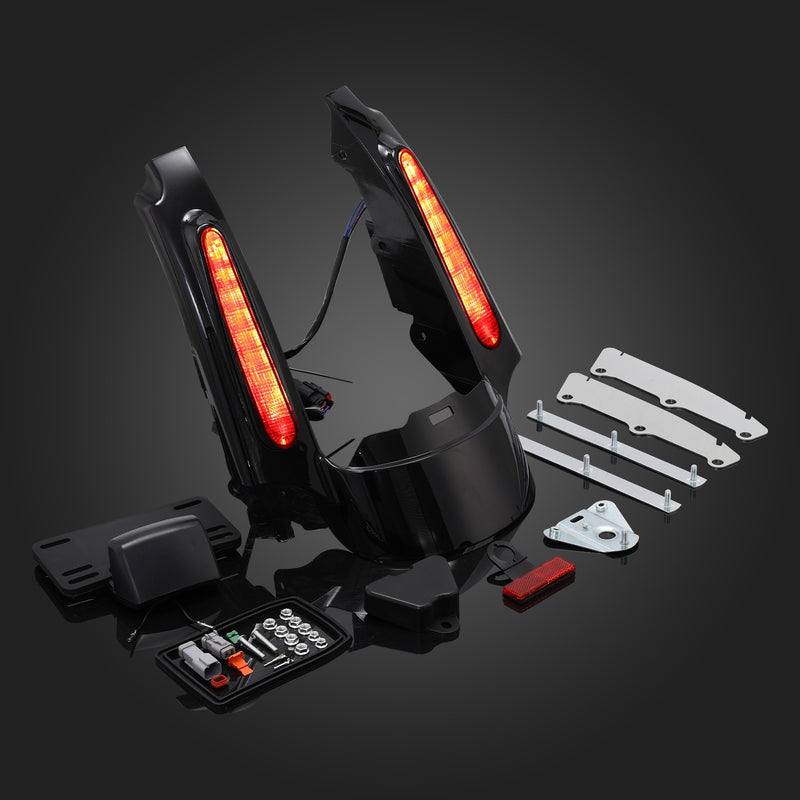 Rear Fender Extension with LED Light for Harley Street Glide FLHX 2009-2013