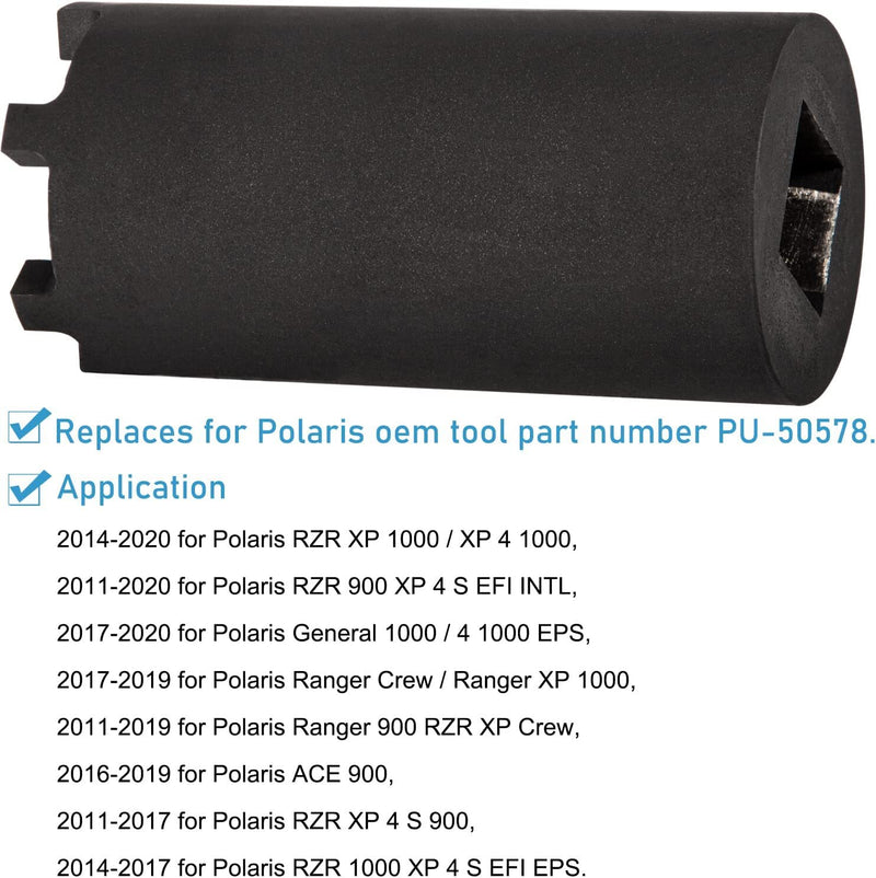 Clutch Spider Nut Socket Tool for Polaris 900 1000 XP RZR Ranger Crew