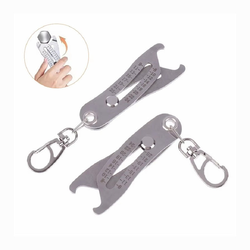 Bolt Nut Identifier Gauge Size Finder Keychain Tool Precise