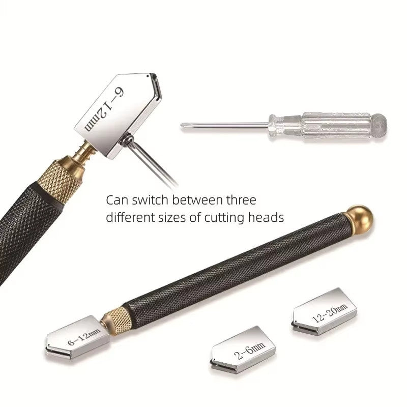 Glass Cutter Tool 2-20mm Mosaic Tile Mirror Cutter with Oil Feed Carbide Tips