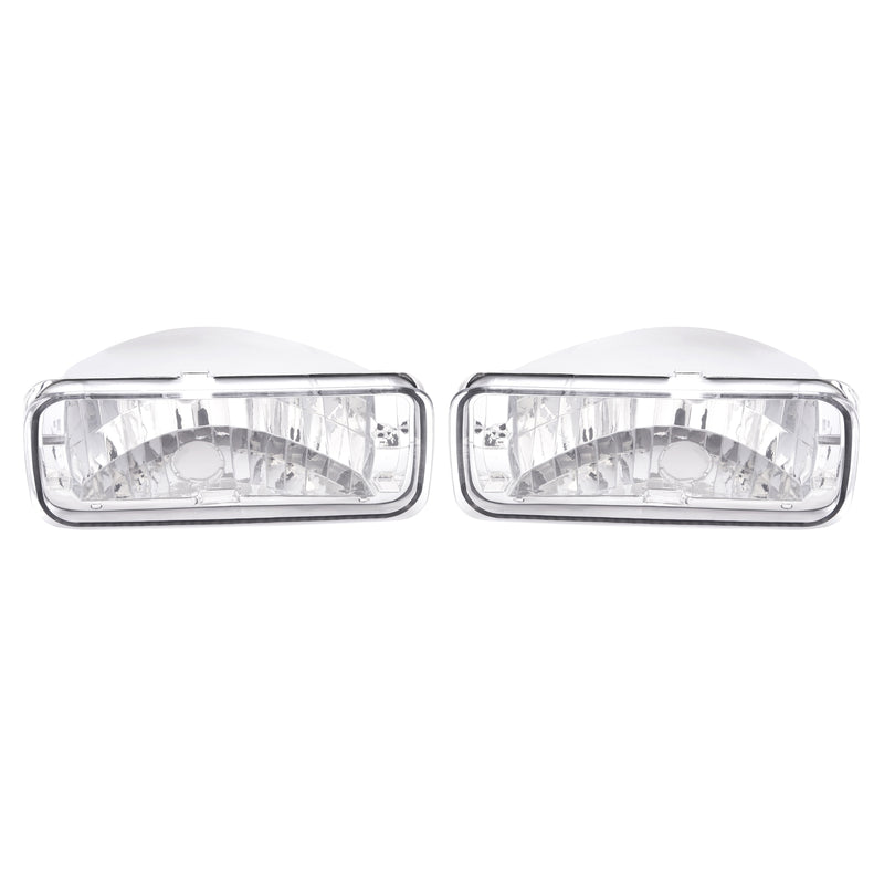 Clear Lens Front Bumper Turn Signal Light Assembly for Chevy Camaro 1985-1992 2X