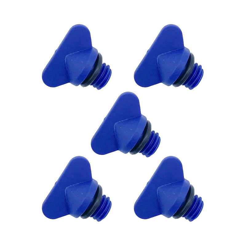 DURAFORCE 806608A1 8M2000874 Exhaust Manifold Water Drain Blue Plug for MerCruiser 5 Pack