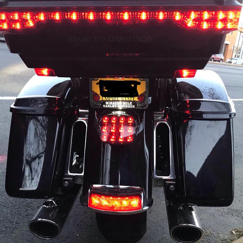 LED Rear Tail Light Brake Smoke for Harley Touring Glide Dyna Softail Sportster