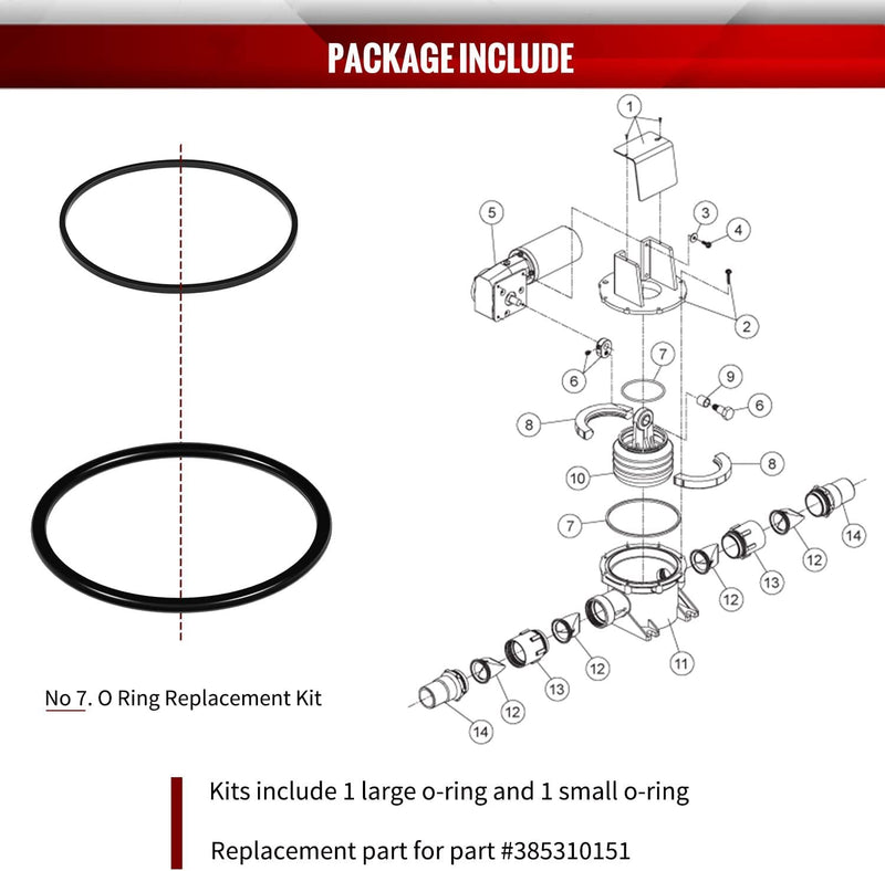 385310151 O-Rings Kit for Dometic S Series and T Series Pumps 2PCS