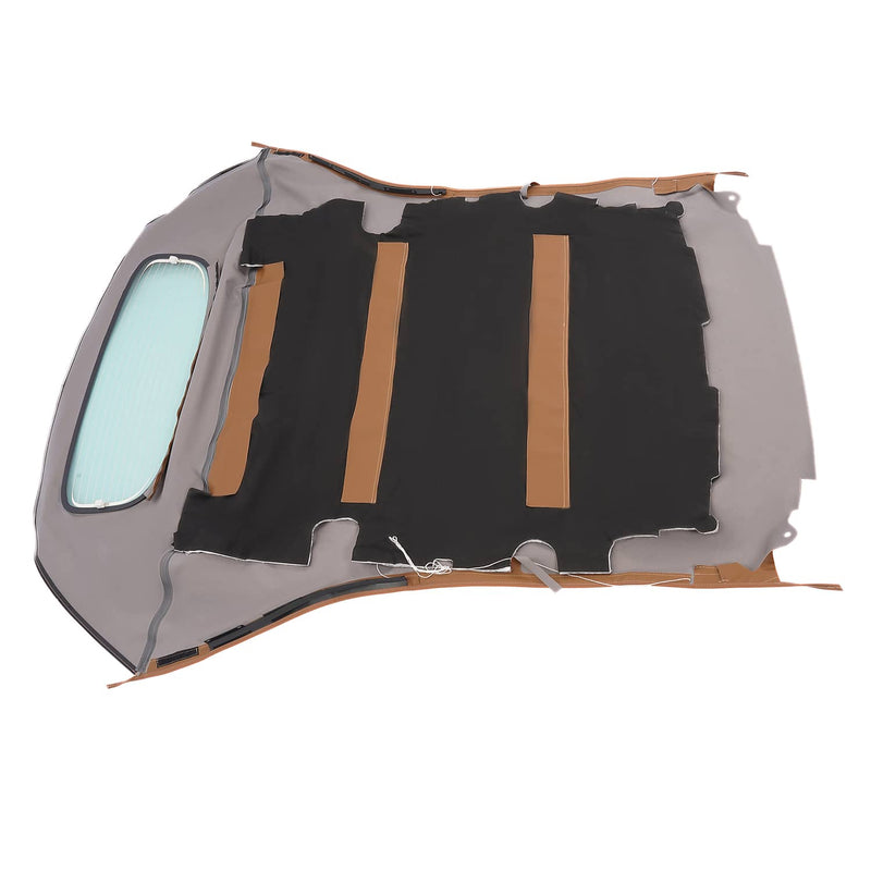 DURAFORCE Convertible Soft Top & Heated Glass Window for Toyota Solara 2004-2009 Brown