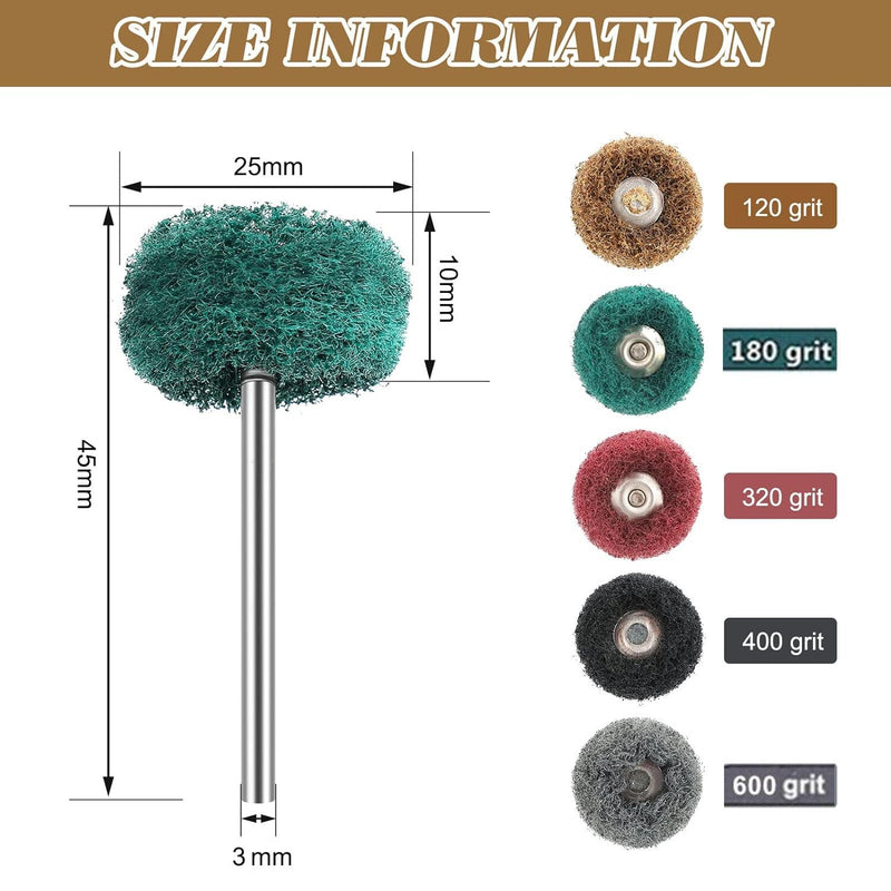 Abrasive Metal Polishing Buffing Wheel Burr Kit 80x for Dremel Rotary Tool Set
