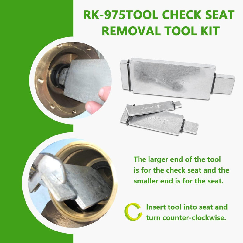 RK-975TOOL Check Seat Removal Tool Kit for Wilkins 1/4 to 2 Model 950XL 975XL