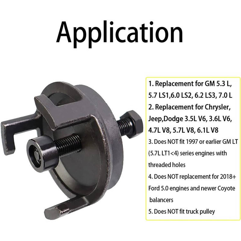 25264 Harmonic Balancer Puller Crank Pulley for GM 5.3L 5.7 LS1 6.0 LS2 6.2 LS3