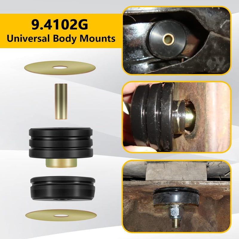 9.4102G Body Mounting Bushing Kit Universal Mount With Washers