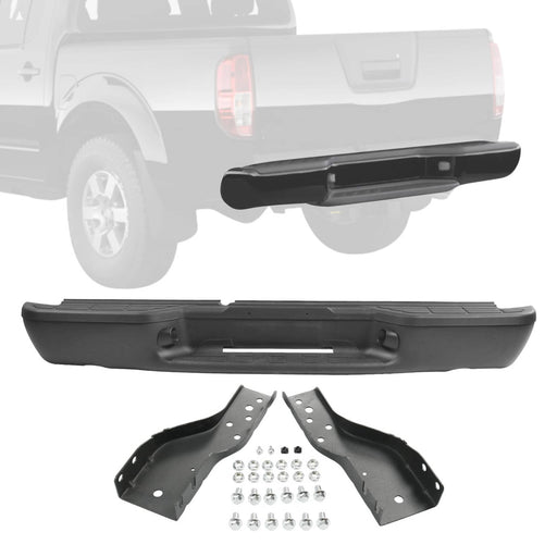 DURAFORCE Rear Step Bumper Assembly for Chevrolet S10 GMC Sonoma 1998-2004 Black