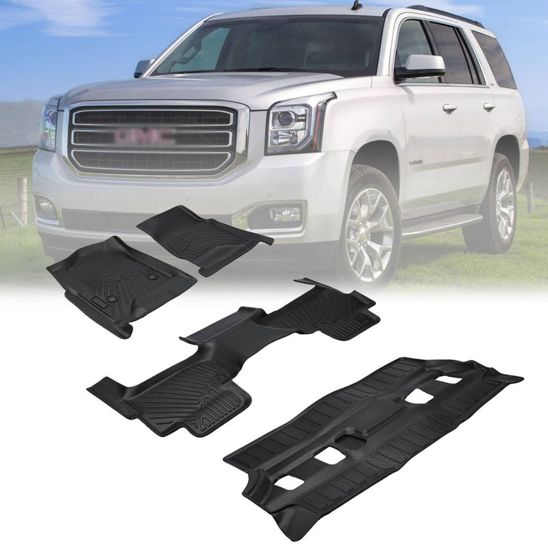 Front Rear Floor Mats Liner for Chevrolet Tahoe GMC Yukon Not XL 2015-2020