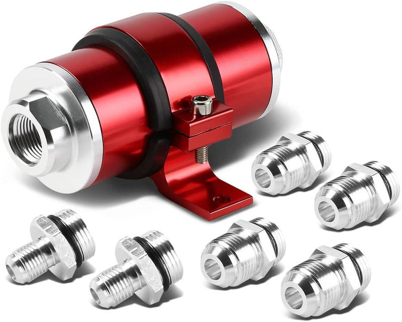 AN6 AN8 AN10 30 Micron Inline Fuel Filter Bracket Billet Aluminum for Car