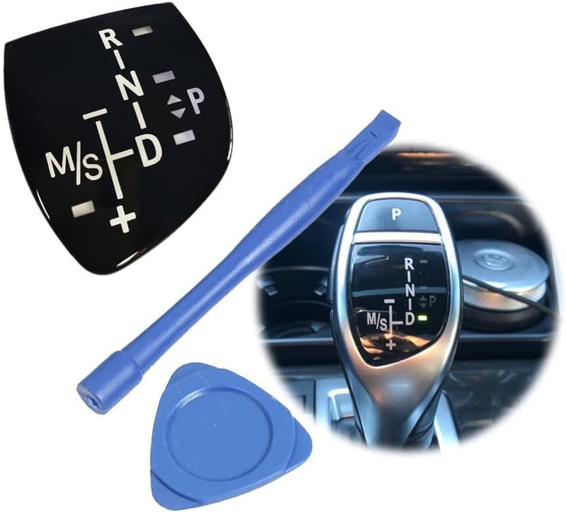 Black Gear Shifter Knob Panel Cover Sticker Trim for BMW F01 F10 F15 F30 F35 F18