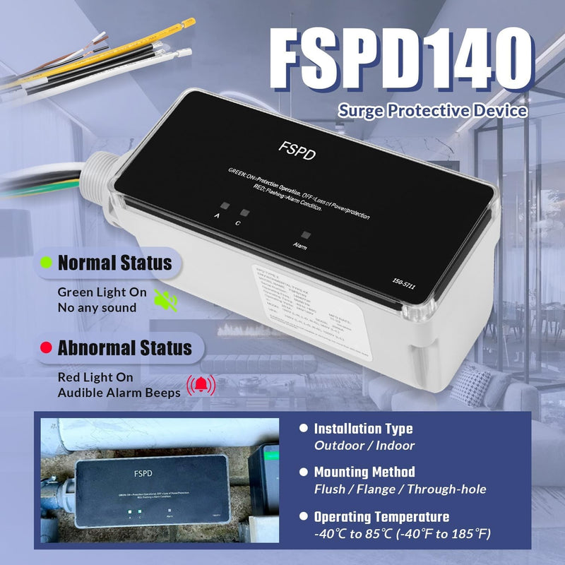 FSPD140 Surge Protection Device Level 2 Rated for 140,000 Amps