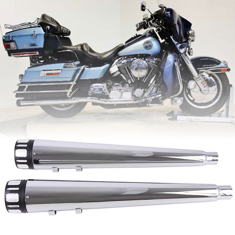 DNA 4in Exhaust Pipes Mufflers for Harley Touring Baggers Dresser 1995-2016
