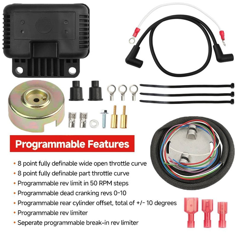 Single Fire Programmable Ignition Kit for Harley-Davidson Big Twin Evo