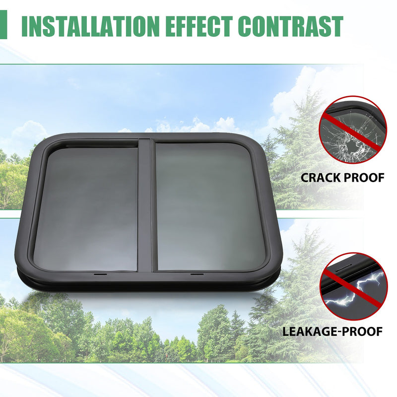 Tinted Glass Horizontal Sliding Window for Camper Trailer RV 24" x 22