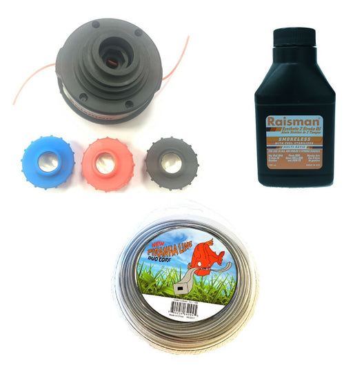 DURAFORCE Trimmer Head Service Kit for Ryobi Homelite Synthetic Oil 080 Nylon 50 Feet