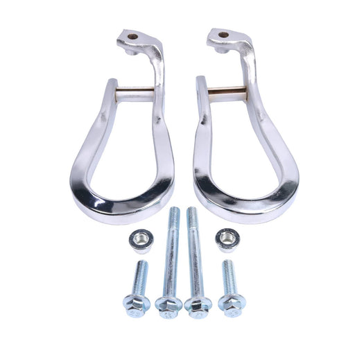 DURAFORCE 84072464 Pair Chrome Tow Hooks Kit for Silverado Sierra 2500HD 3500HD 15-19