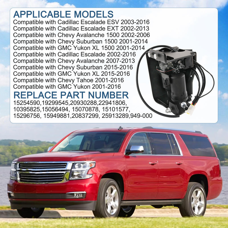 Air Shocks Struts & Compressor Fit for Cadillac Escalade Suburban Yukon Front Re