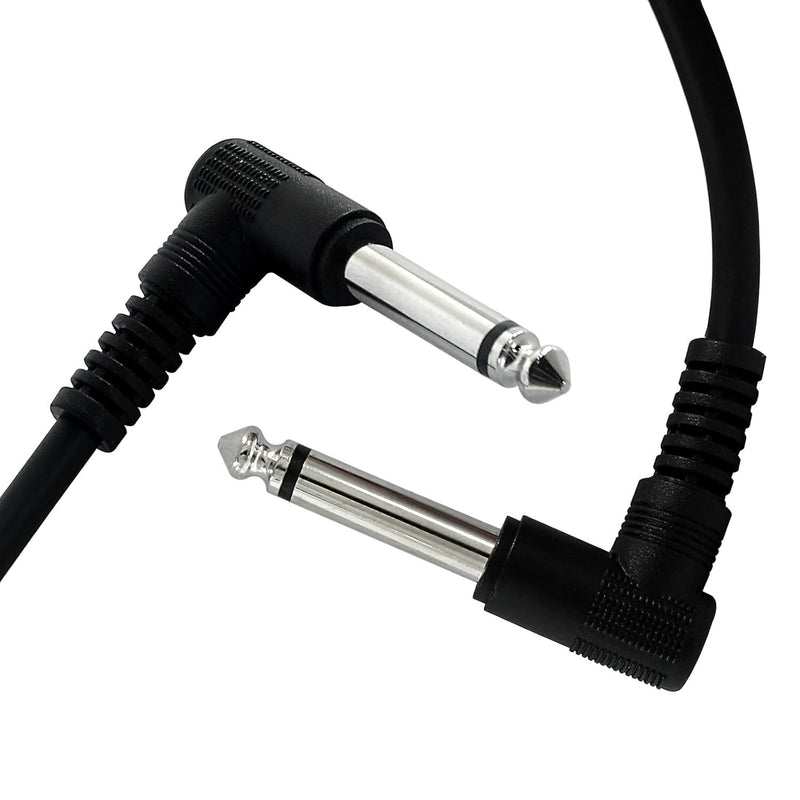 6PCS Patch Cables for Guitar OFC Pedal Board 1/4 Right Angle Wire Cord