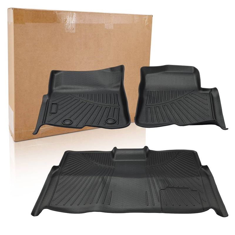 All Weather Floor Mats Liners for Ford F-150 SuperCrew Crew Cab 2010-2014 TPE