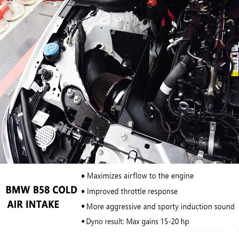 4 Inch Cold Air Intake System with Black Filter for BMW M340i G20 G21 B58 3.0