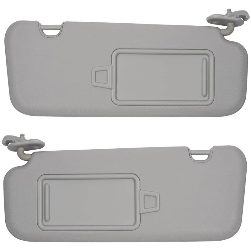 Gray Sun Visor with Mirror for Hyundai Elantra 2017-2019 Driver Passenger Pair