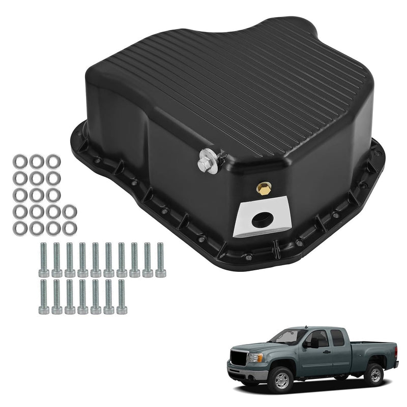 114052020 Oil Pan for Chevy GMC Duramax LB7 LLY LBZ LMM 6.6L 2001-2010 Black