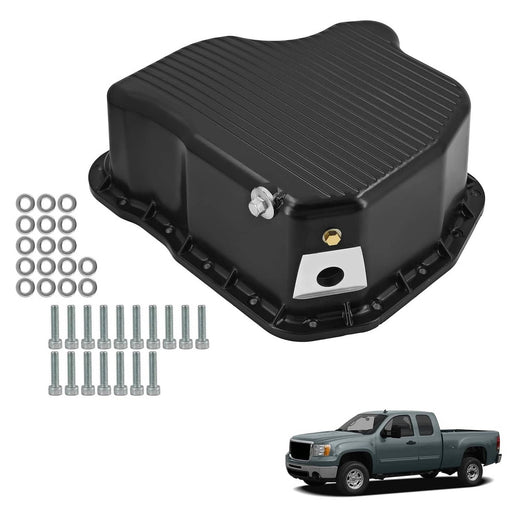 DURAFORCE 114052020 Oil Pan for Chevy GMC Duramax LB7 LLY LBZ LMM 6.6L 2001-2010 Black