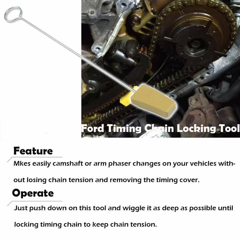 Cam Phaser Lock Out Kit Camshaft Pulley Mounting Bolt Timing Chain for Ford