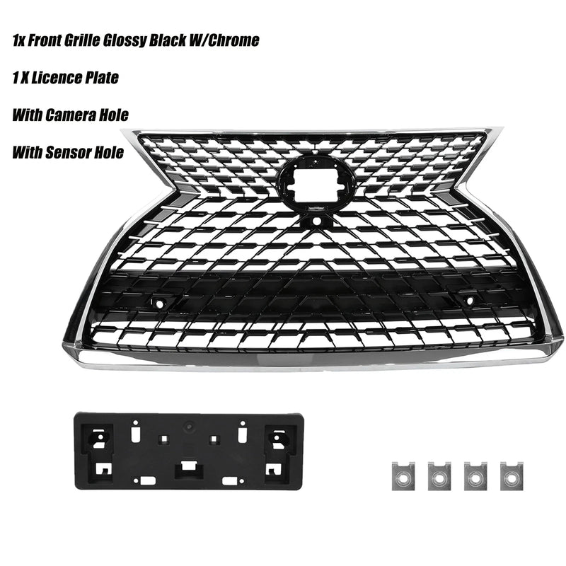 DURAFORCE For 2020-2022 Lexus RX350 RX350L RX450h RX450hL Front Upper Grille W/Chrome trim