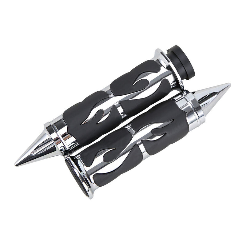 1 Inch Chrome Handle Bar Hand Grips for Harley Touring Road King Street Glide 88