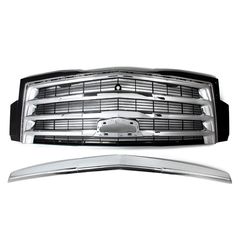 DURAFORCE Hood Molding Trim Front Grille w/Sensor Hole for Cadillac Escalade 2015-2020