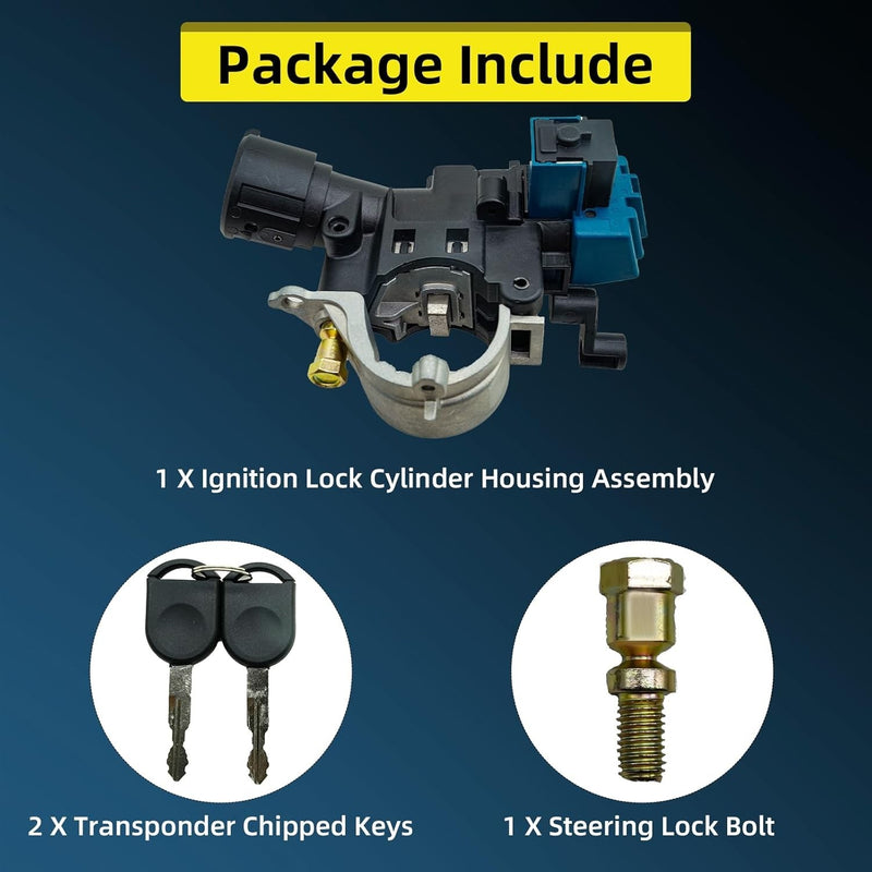 Ignition Switch Housing Lock Cylinder with 2 Keys for Ford Focus Escape Mazda 08