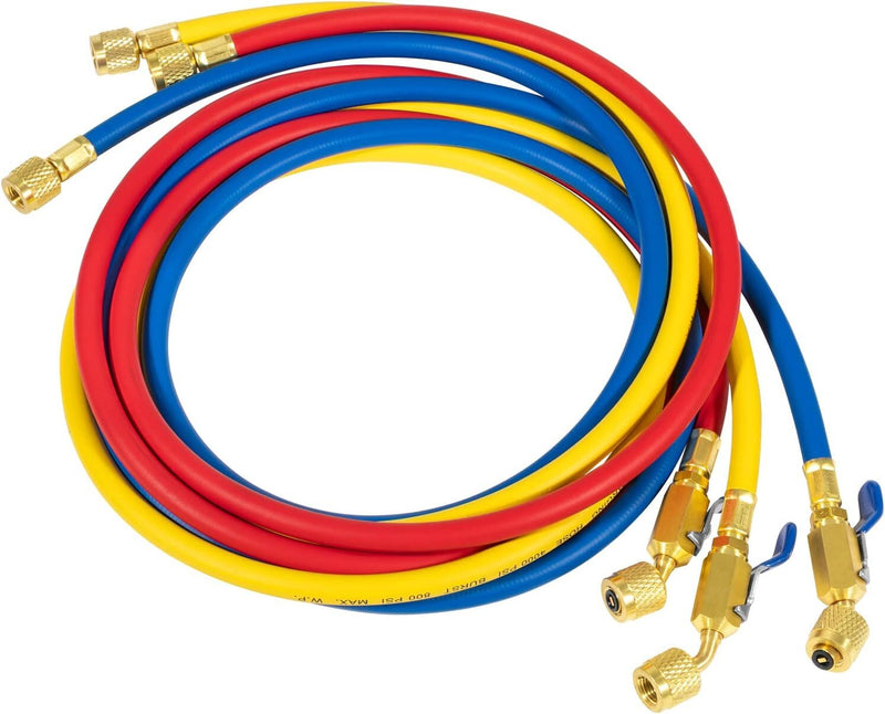 29986 Plus II 72 Hose 1/4 Compact Ball Valve End Refrigerant Charging Hose