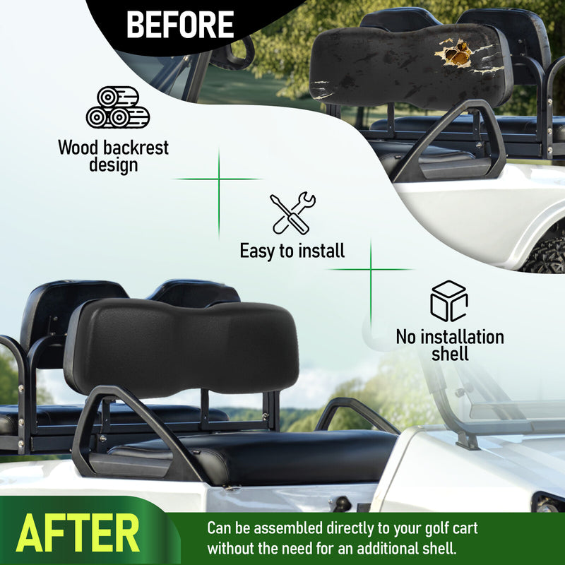 Front Seat Backrest Cushion Black Lean Back for Club Car DS 2000.5-Up Golf Cart