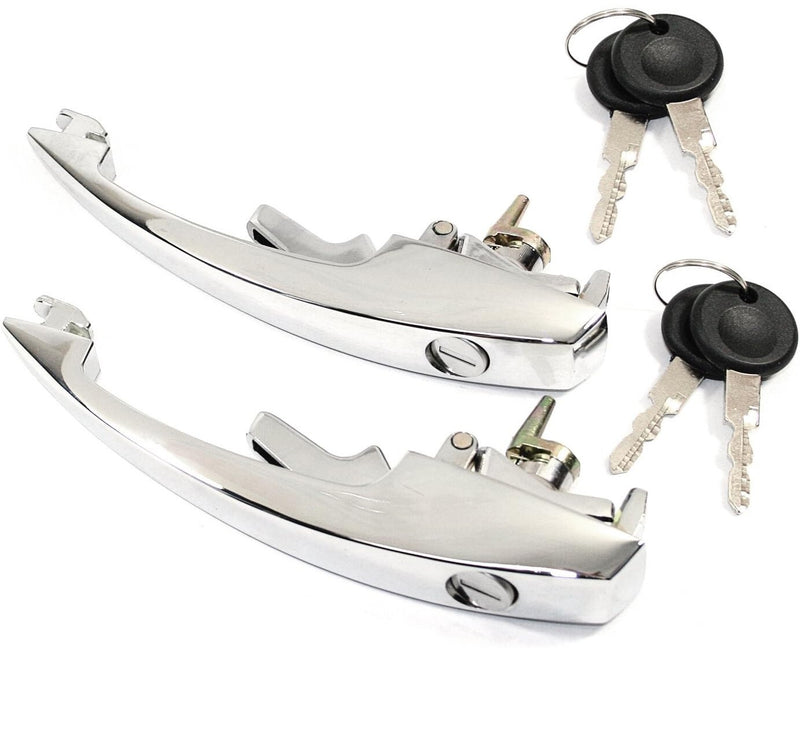 Door Handle Set Left Right with Keys Chrome for Volkswagen T1 Bug 1968-1978