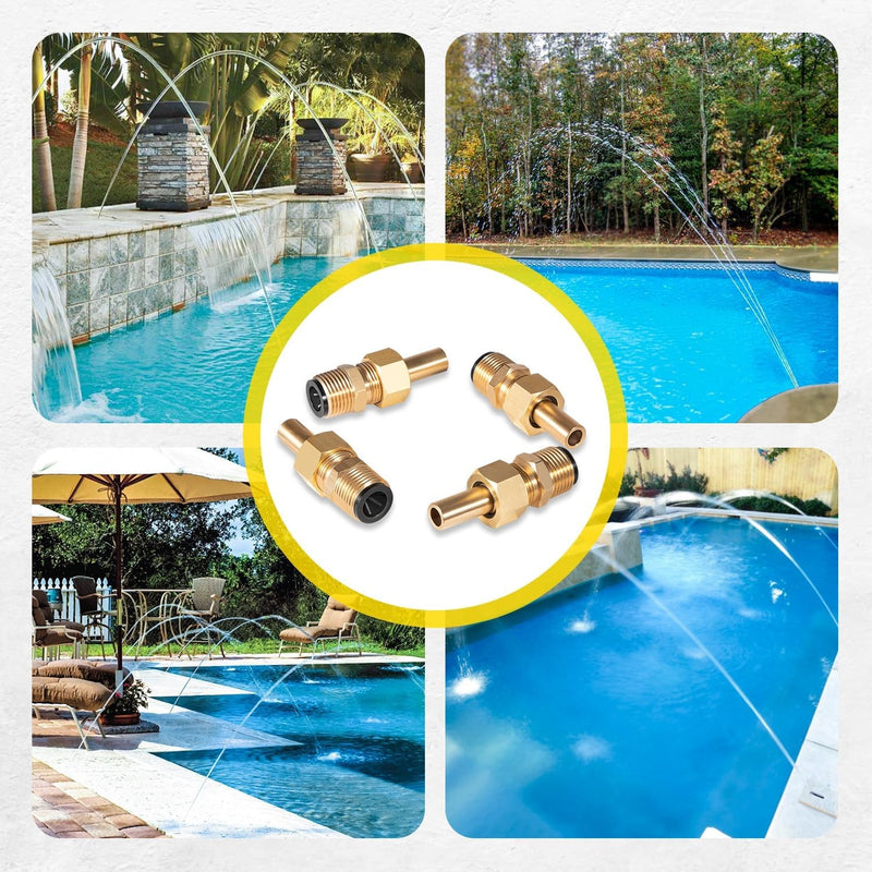 R0560400 Brass Deck Jet Nozzle Replacement for Swimming Pool Spa 4 Pack 590041