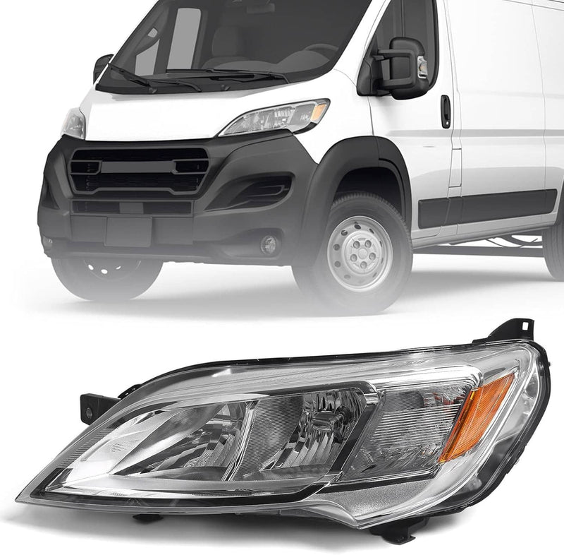 Left Driver Side Halogen Headlight for 2023-2026 Dodge Ram Promaster 1500 2500