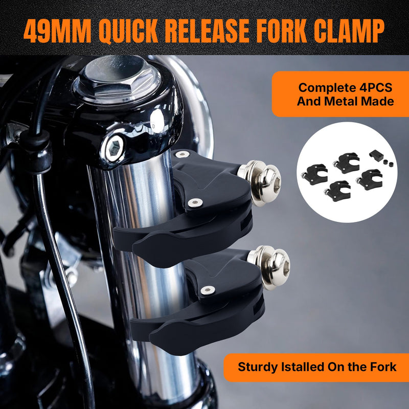 Front Headlight Fairing W/ Windshield 49mm Clamps for Harley Street-Bob 2018+