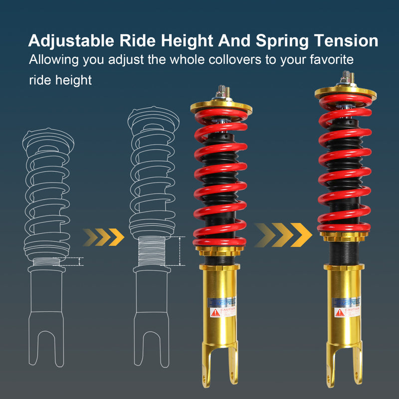 4X Coilover Struts Shocks Adj Height for Nissan 300ZX Z32 90-96 Coupe