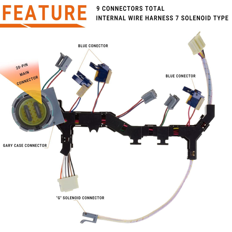 6 Speed Transmission Wire Harness for Allison GM/Duramax 2006-2009 1000/2000