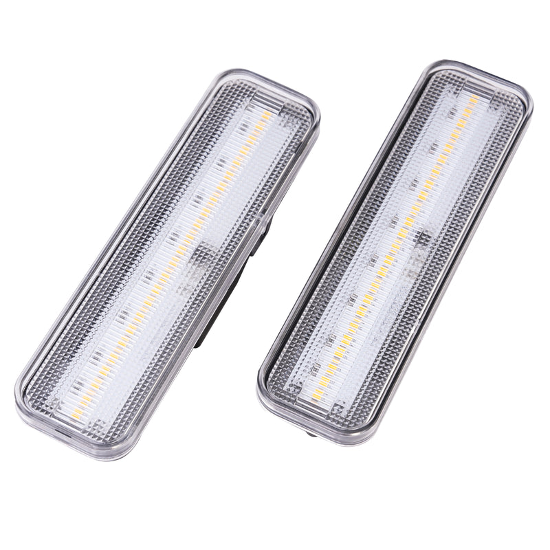 Yellow LED Front Side Marker Lights for El Camino Caballero Malibu 78-87 2 Pcs