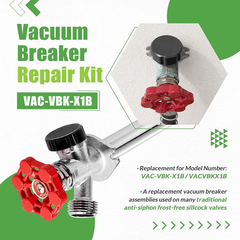 VACVBKX1B Vacuum Breaker Kit for Anti-Siphon Frost-Free Sillcock Valves 4 Pack
