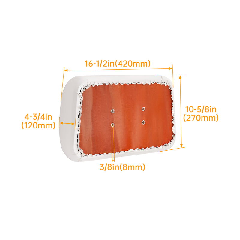 White Front Seat Back Cushion for Club Car DS 1979-2000.5 Golf Cart